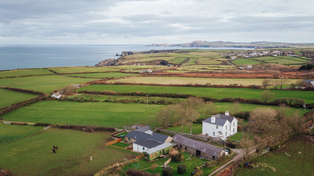 Drone's eye view from Caerhafod